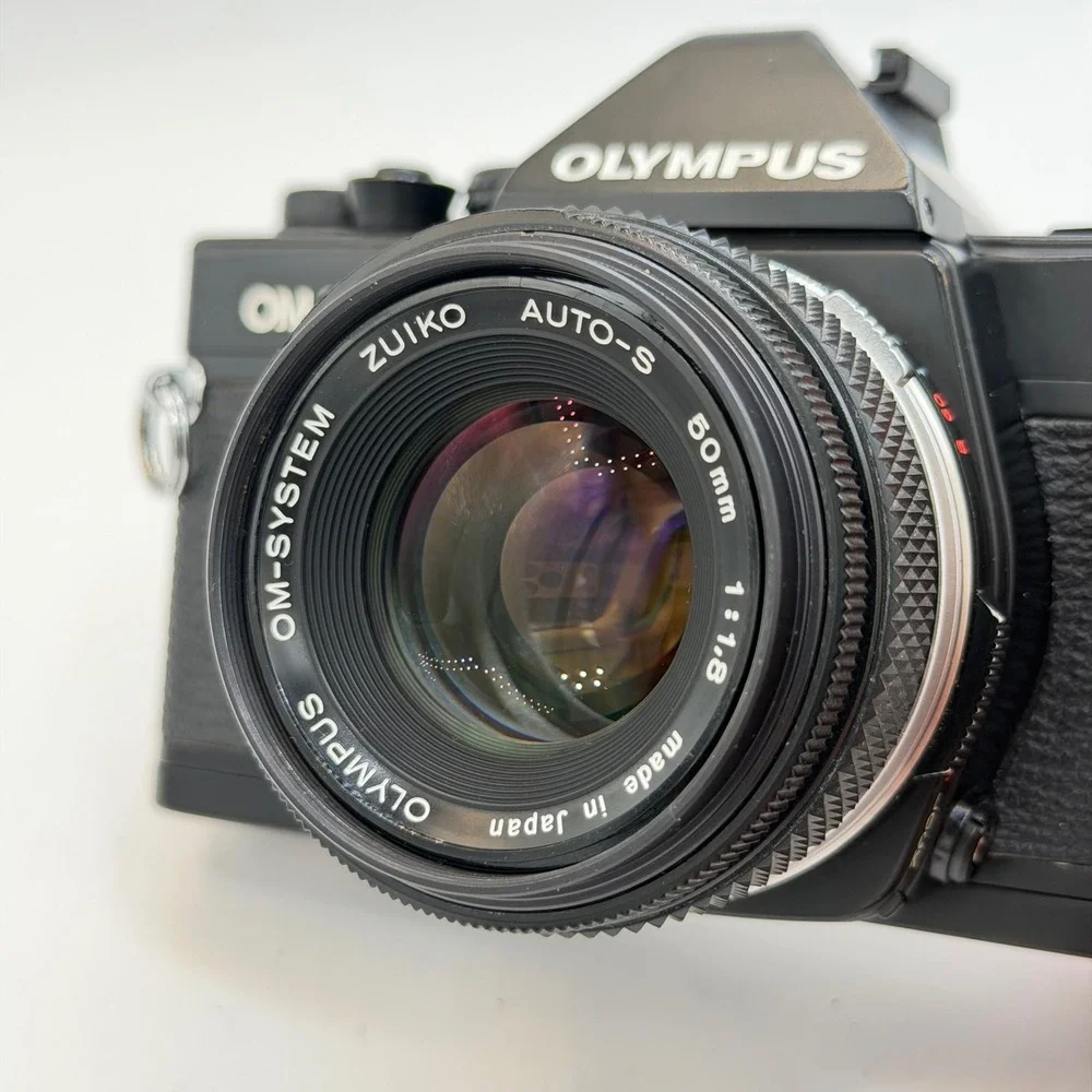 Olympus OM-2S Program 35mm SLR Film Camera W/ Zuiko Auto-S 50mm f/1.8 TESTED